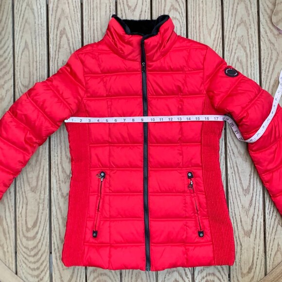 Nautica Red Puffer Water Resistant Midweight Jacket Sz S - Picture 11 of 16